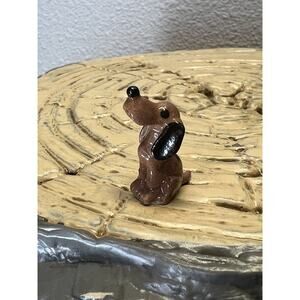 Hagen Renaker Basset Hound Miniature Ceramic Dog Figurine Vintage, Retired